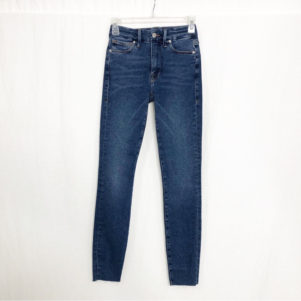 Good American Organic Cotton Good Legs High Rise Skinny Jeans, Size 00, Blue